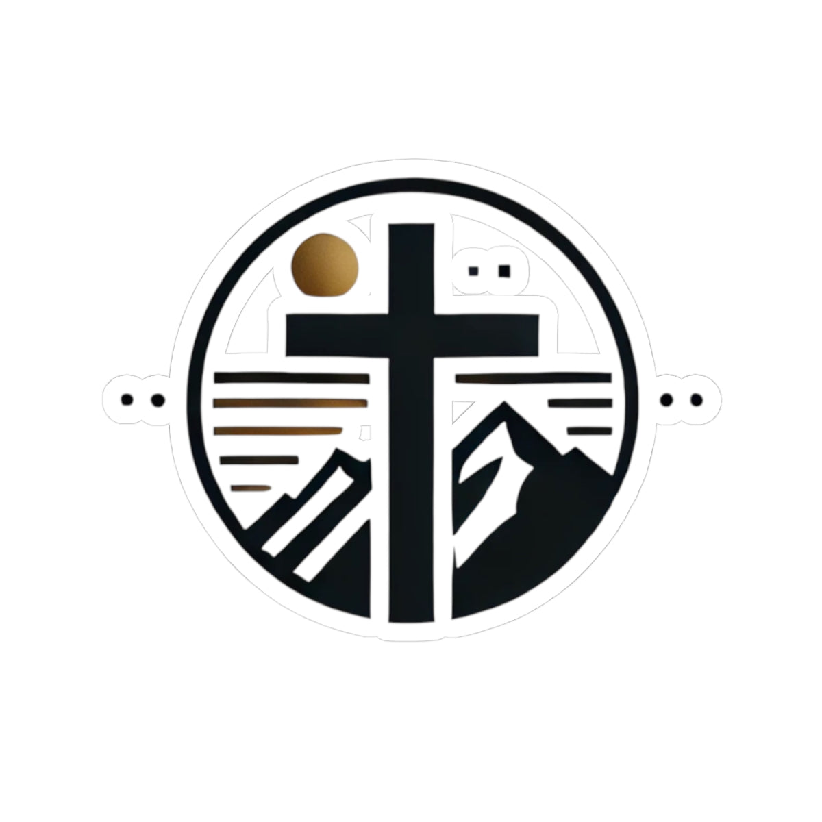 Inspirational Cross Kiss-Cut Stickers for Faith & Nature Lovers