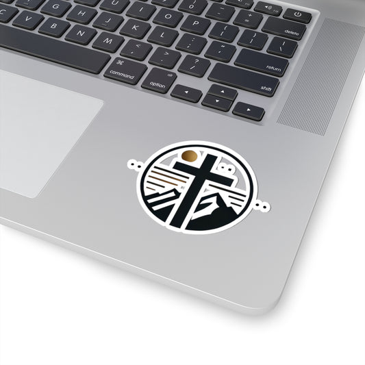 Inspirational Cross Kiss-Cut Stickers for Faith & Nature Lovers