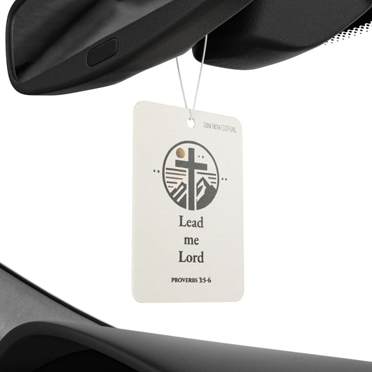 Christian Car Air Freshener - 'Lead me Lord'